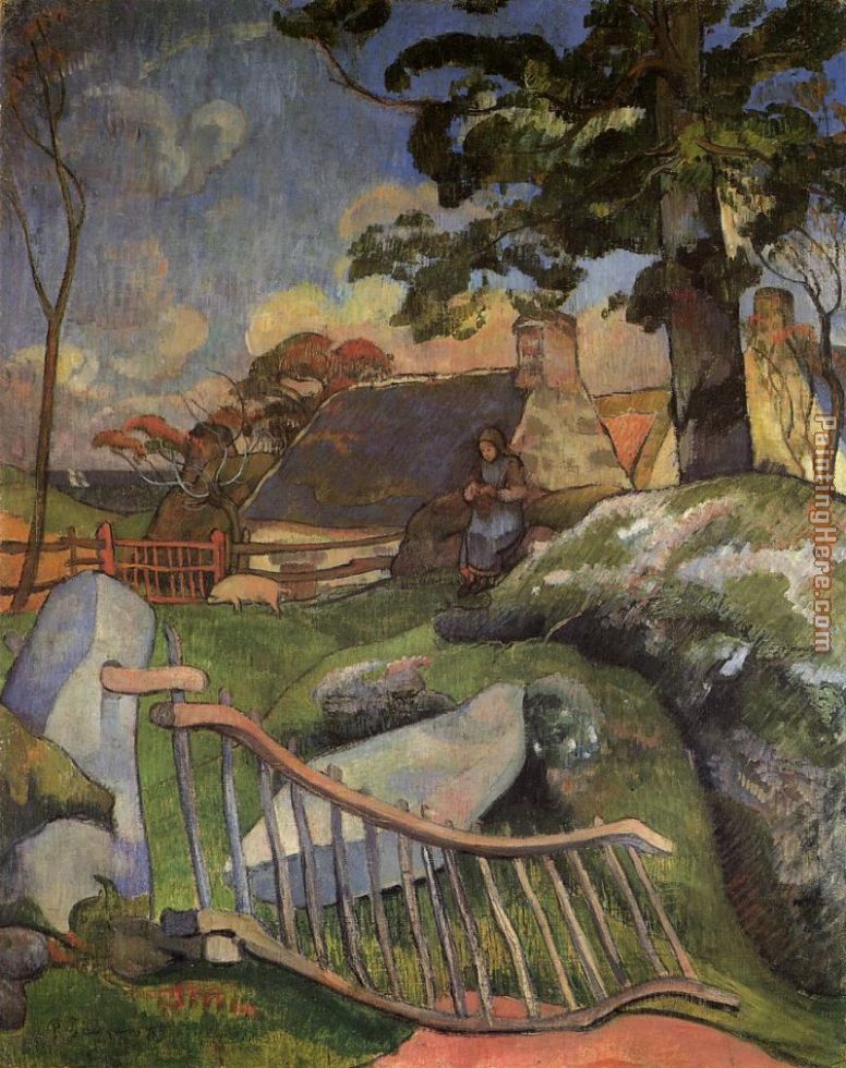 The Gate painting - Paul Gauguin The Gate art painting
